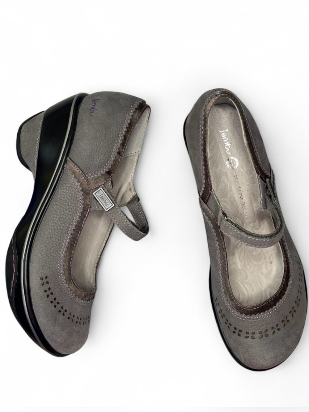 Jambu Women's Lido Encore Mary Jane Wedge Shoes Size 7.5 - Sport Wedge Design
